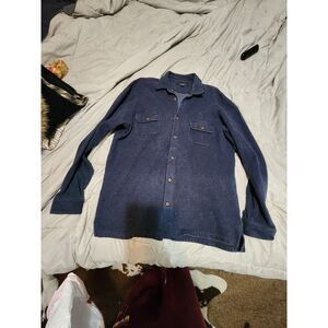 Croft And Barrow Men's Heavy Button Down Jacket Shirt‎ Size XLT 100% Cotton